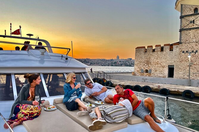 Bosphorus Sunset Yacht Cruise with Snacks and Live Guide - Maiden’s Tower: the legend you’ll remember at sunset