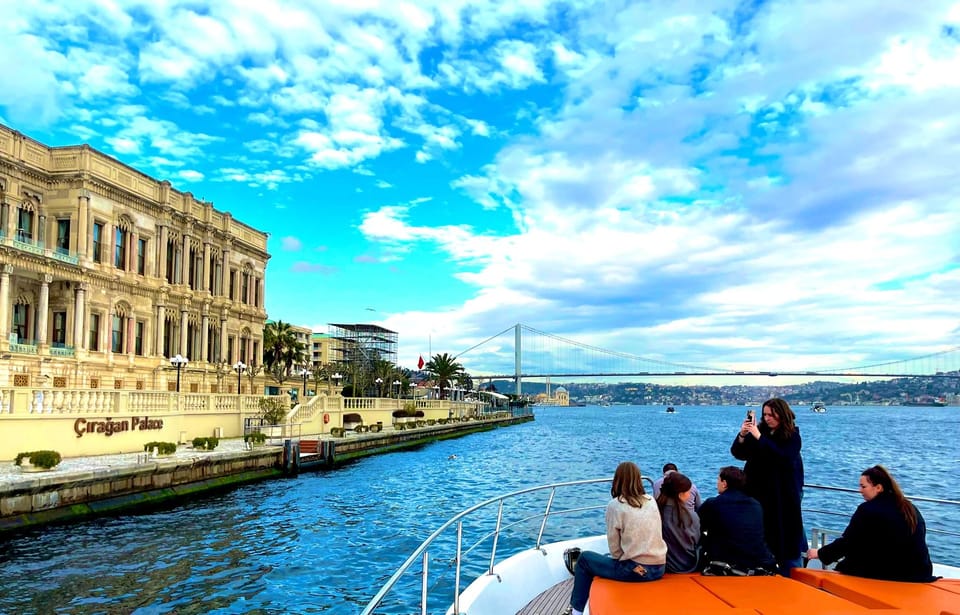 Istanbul: Daytime Bosphorus Yacht Cruise with Fruit & Snacks - Dolmabahçe and Çırağan: palace views without walking uphill