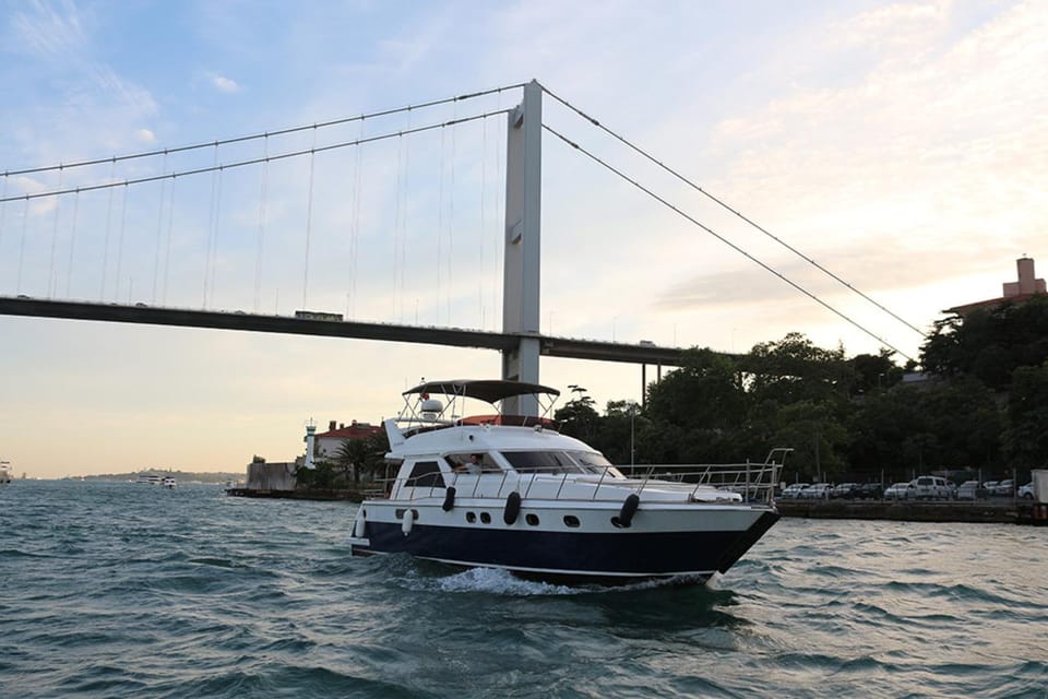 Istanbul: Luxury Yacht Tour at Sunset w Snacks - A luxury-yacht Bosphorus sunset, minus the crowd chaos