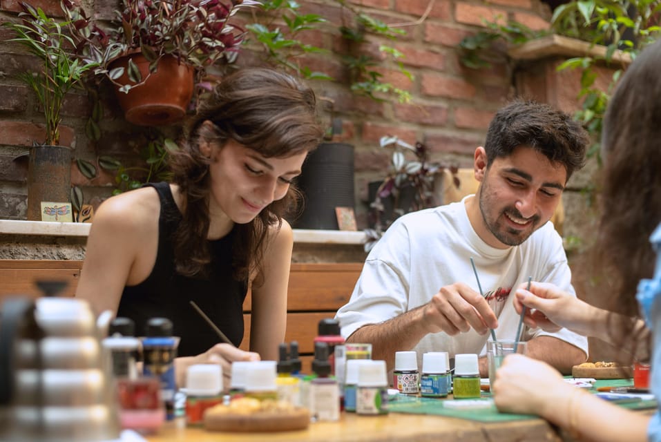Istanbul: Turkish Tile Painting & Ceramic Workshop w/ Snacks - The 3-hour flow: from motifs to your finished tabak